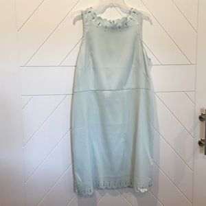 Loft 12P laser cutout dress in mint